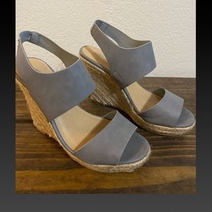 Soft grey high heel sandals